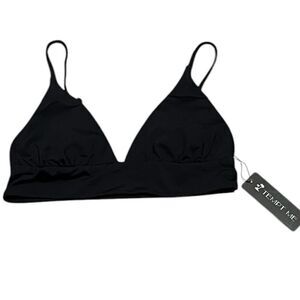 Tempt Me Black Pull Over‎ Bikini Swim Too, Size S, NWT